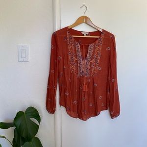 Lucky Brand Gorgeous Bohemian Flowy Blouse